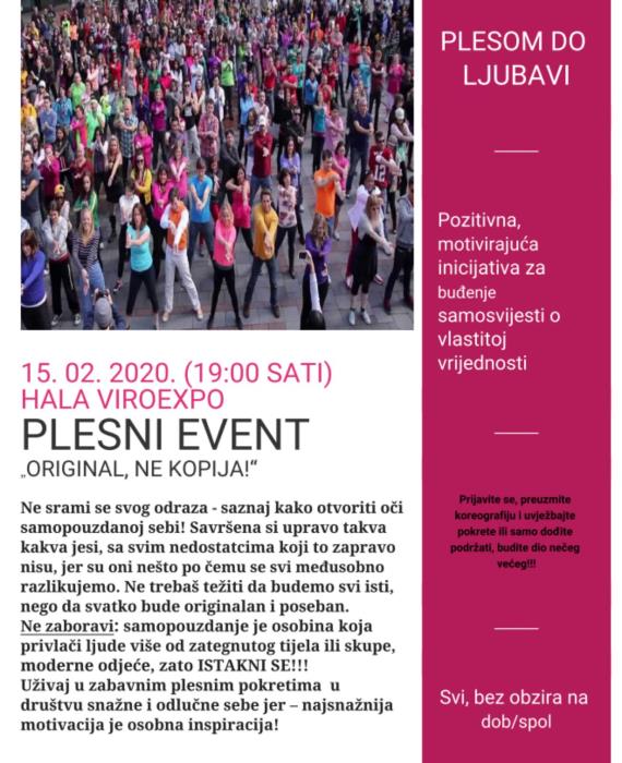 ORIGINAL, A NE KOPIJA Sve zainteresirane djevojčice, djevojke i žene prijavite se na plesni događaj "Plesom do ljubavi"